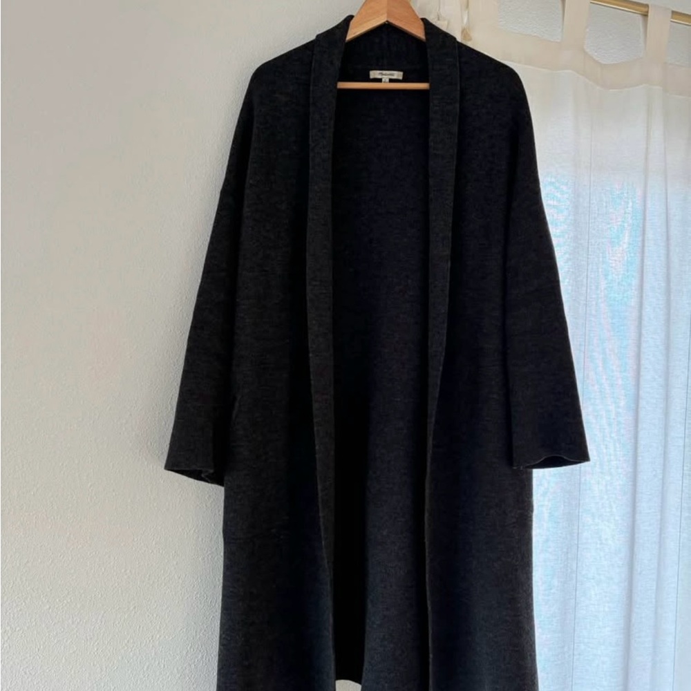 Madewell Black Open-Front Coat